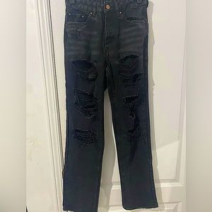 Black ripped jeans from Urban Planet